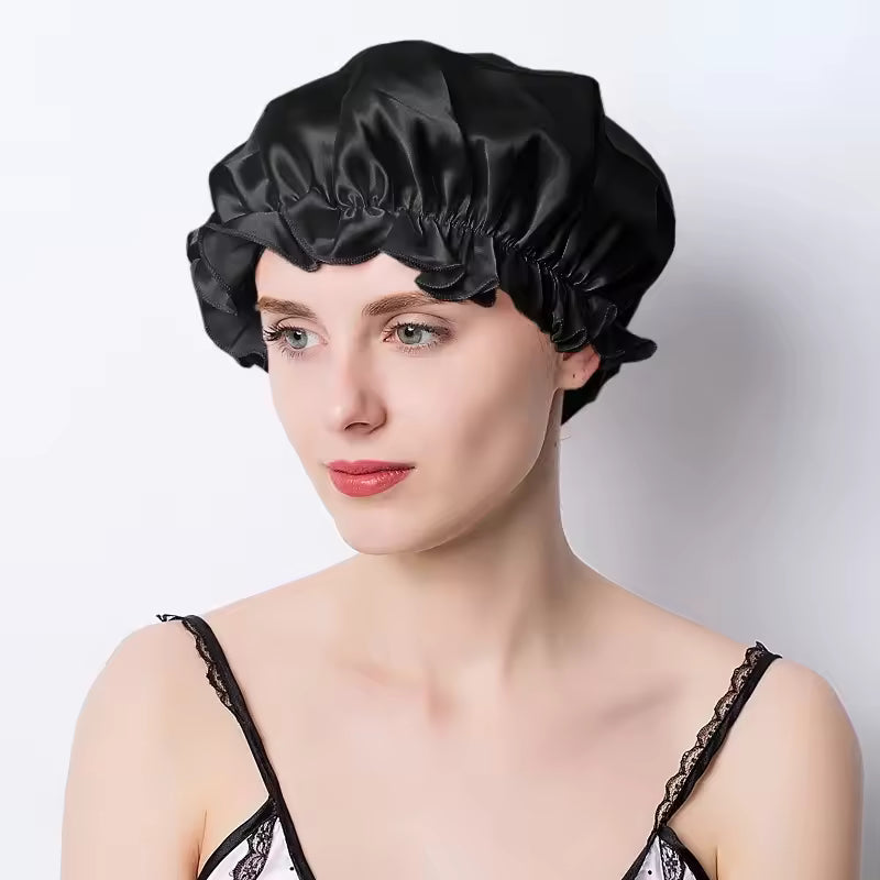 100% Mulberry Silk Long Anti-Frizz Sleep Bonnet (SB28)