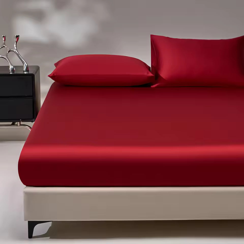 19 Momme Mulberry Silk Fitted Sheet – 25/35cm Deep Pocket (SB46)
