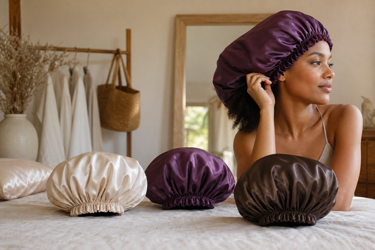 Silk bonnet size comparison for different hair types