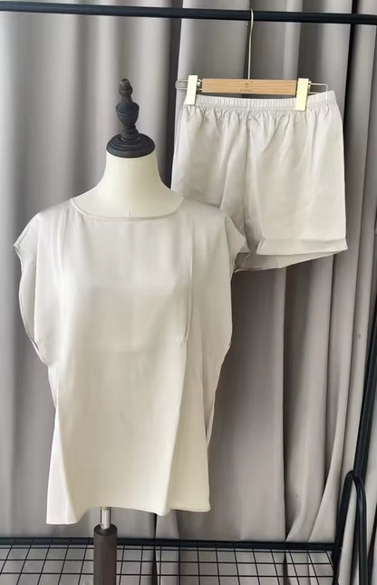 Women’s 19 Momme 100% Mulberry Silk Sleeveless Pyjama Set (SB39)
