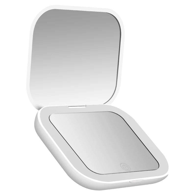 Small Pocket LED Travel Makeup Mirror, 3 lighting model with 10X Magnification