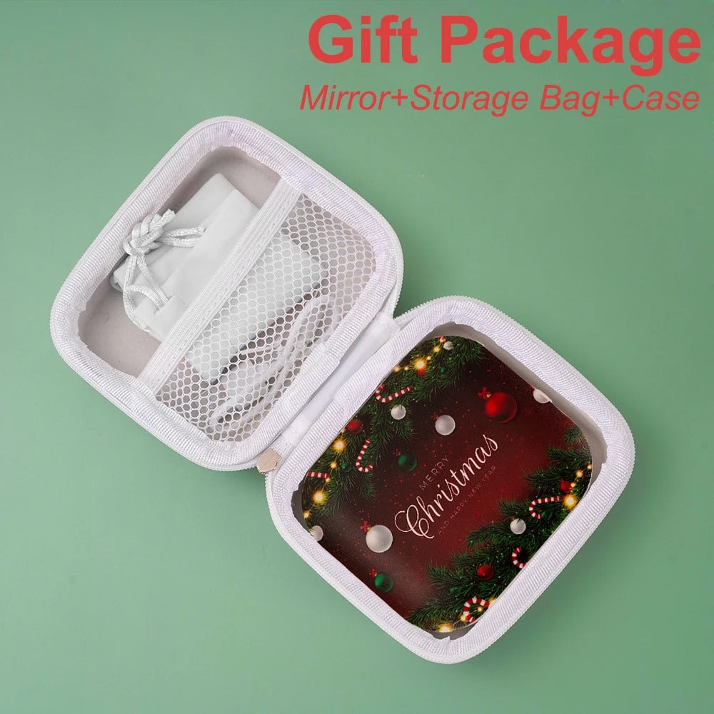 Small Pocket LED Travel Makeup Mirror, 3 lighting model with 10X Magnification