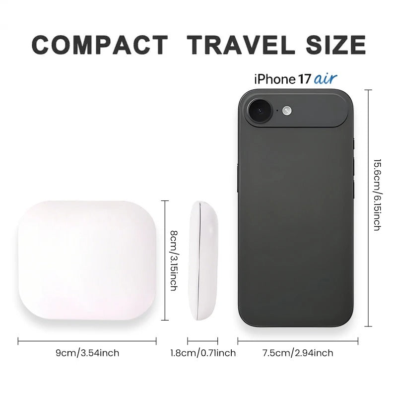 Small Pocket LED Travel Makeup Mirror, 3 lighting model with 10X Magnification