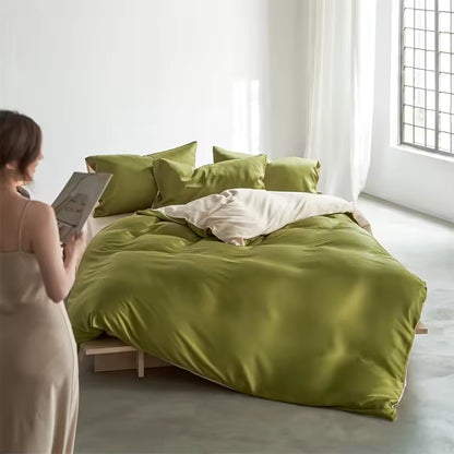 22 Momme Mulberry Silk Bedding Set – Duvet Cover & Pillowcases (SB58)