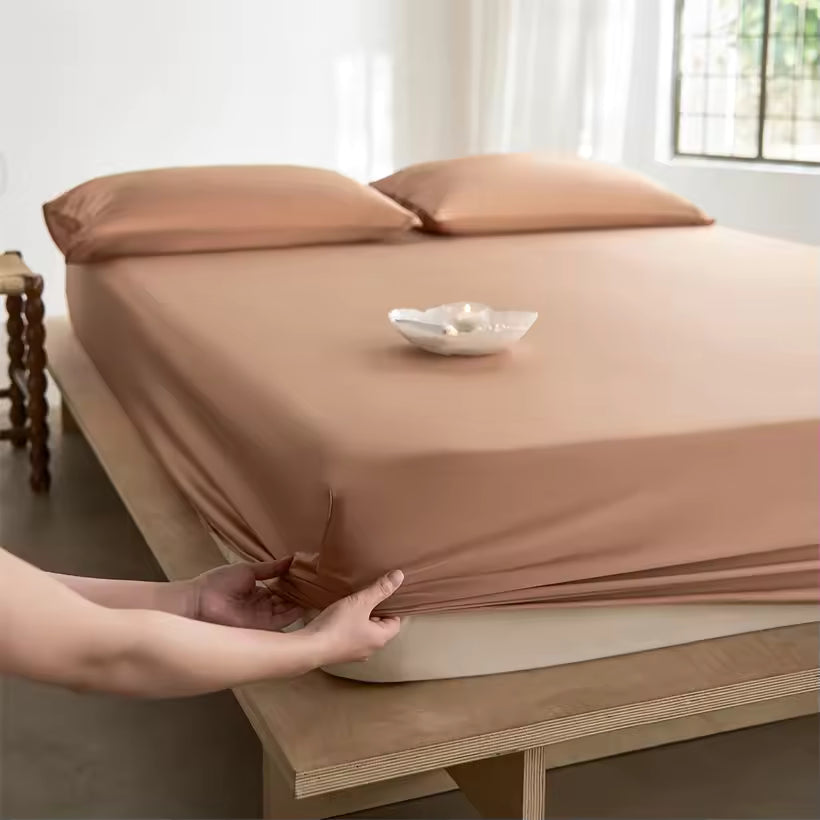 Mulberry Silk Fitted Sheet – All-Round Elastic Mattress Cover (SB59)