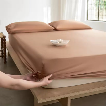 Mulberry Silk Fitted Sheet – All-Round Elastic Mattress Cover (SB59)