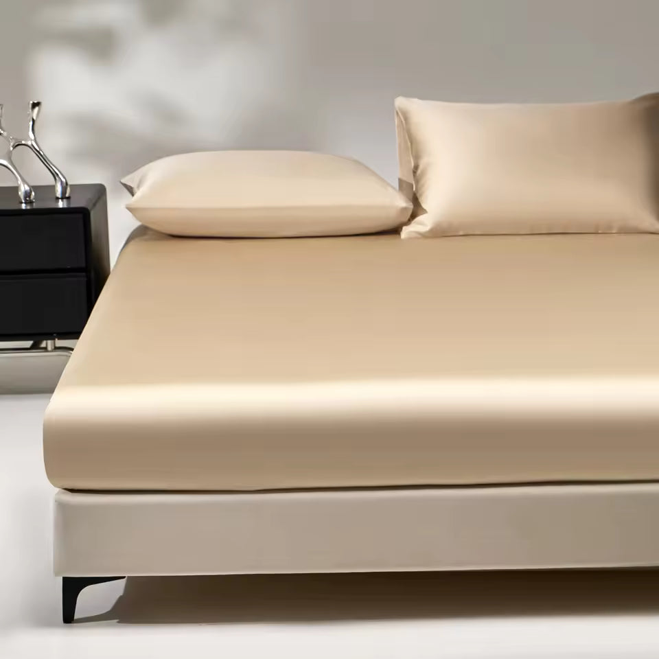 19 Momme Mulberry Silk Fitted Sheet – 25/35cm Deep Pocket (SB46)