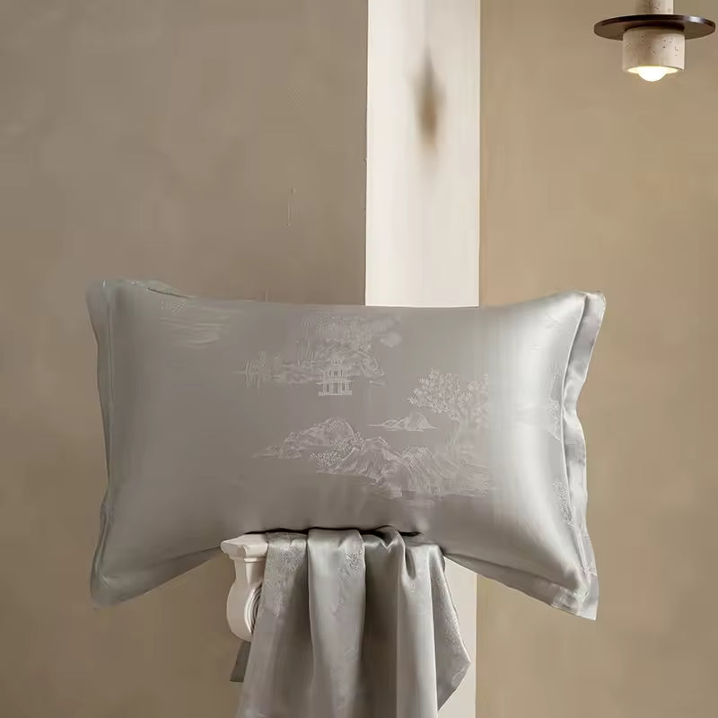 22 Momme Printed Mulberry Silk Pillowcase – 48 × 74cm (SB54)