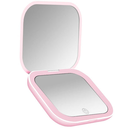 Small Pocket LED Travel Makeup Mirror, 3 lighting model with 10X Magnification