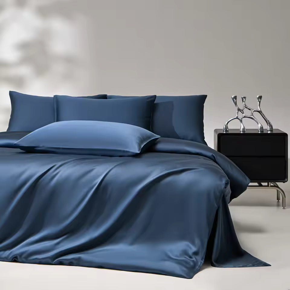 6A Mulberry Silk Bedding Set – Duvet Cover, Sheet & Pillowcases (SB47)