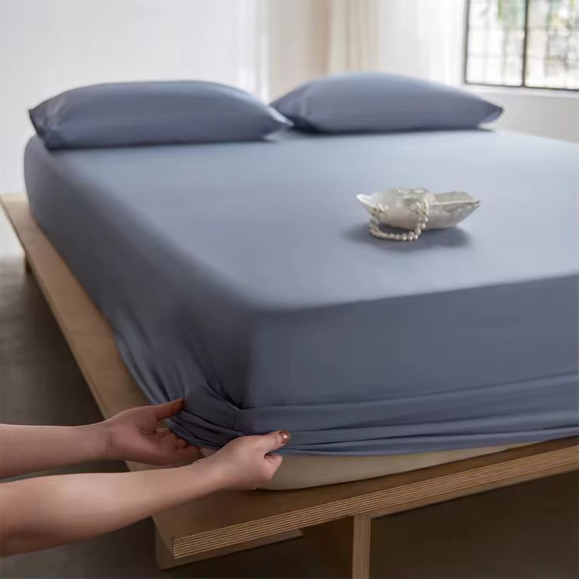 Mulberry Silk Fitted Sheet – All-Round Elastic Mattress Cover (SB59)