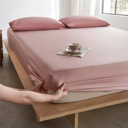 Mulberry Silk Fitted Sheet – All-Round Elastic Mattress Cover (SB59)