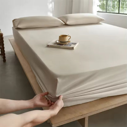 Mulberry Silk Fitted Sheet – All-Round Elastic Mattress Cover (SB59)