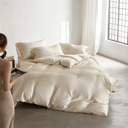 22 Momme Mulberry Silk Bedding Set – Duvet Cover & Pillowcases (SB58)