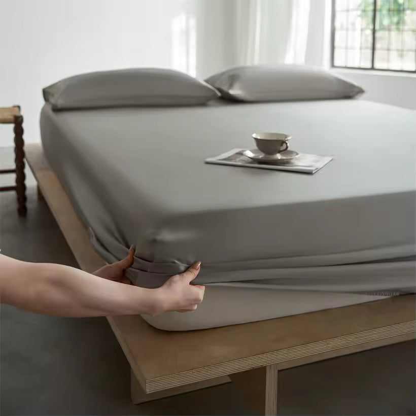 Mulberry Silk Fitted Sheet – All-Round Elastic Mattress Cover (SB59)