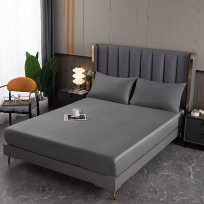 22 Momme Mulberry Silk Fitted Sheet – 25cm Deep Mattress Cover (SB48)