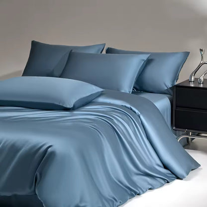 6A Mulberry Silk Bedding Set – Duvet Cover, Sheet & Pillowcases (SB47)