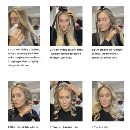 Silk Heatless Curling Headband (SB22) – fit and styling example