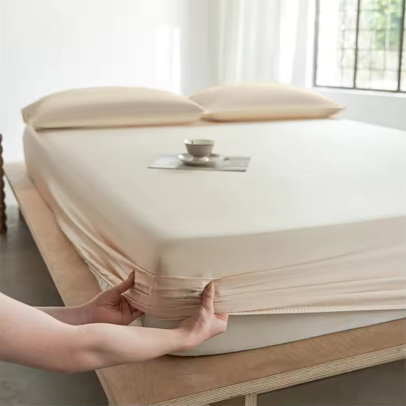Mulberry Silk Fitted Sheet – All-Round Elastic Mattress Cover (SB59)
