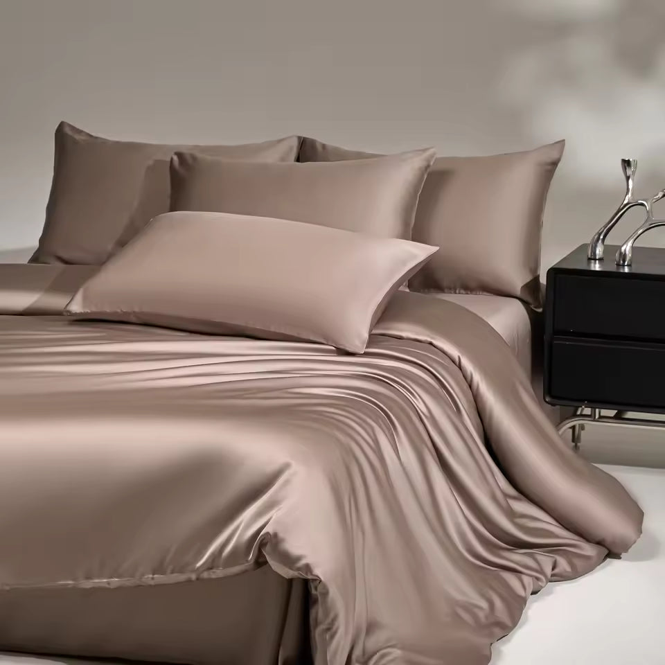 6A Mulberry Silk Bedding Set – Duvet Cover, Sheet & Pillowcases (SB47)