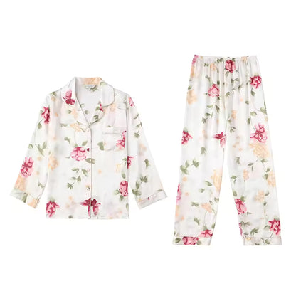 Women’s 16 Momme 100% Mulberry Silk Printed Pyjama Set (SB35)