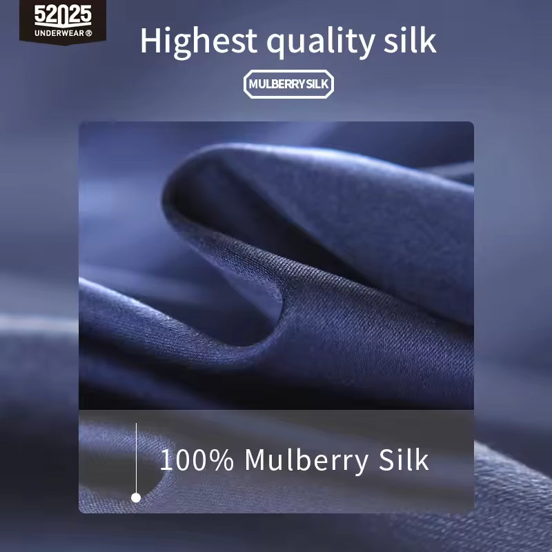 Men’s 100% Mulberry Silk Blue Pyjama Set, 19 Momme (SB42)