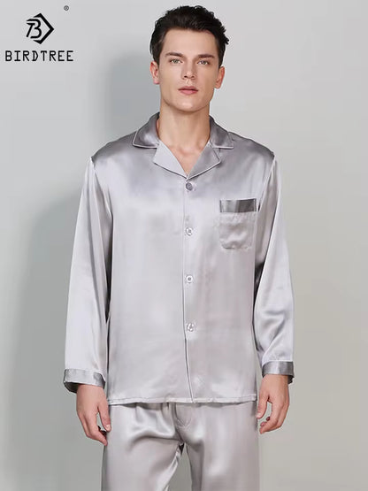 Men’s 19 Momme 100% Mulberry Silk Pyjama Set (SB38)