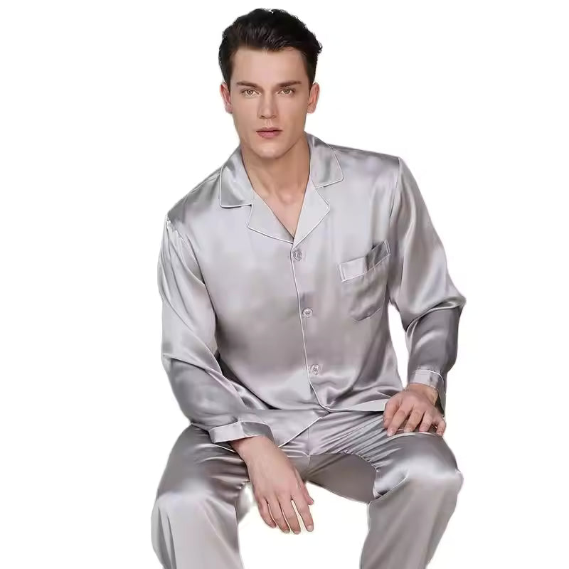 Men’s 19 Momme 100% Mulberry Silk Pyjama Set (SB38)