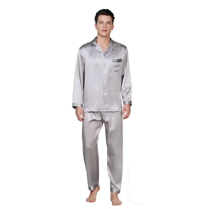 Men’s 19 Momme 100% Mulberry Silk Pyjama Set (SB38)