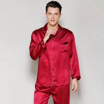 Men’s 19 Momme 100% Mulberry Silk Pyjama Set (SB38)