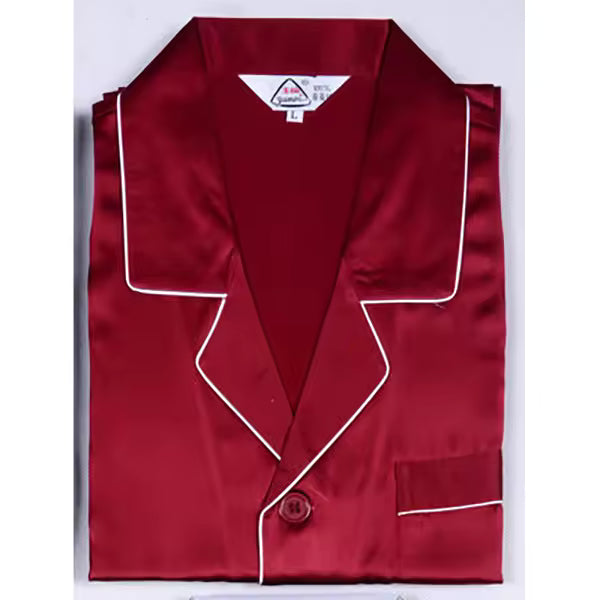 Men’s 100% Mulberry Silk Long Sleeve Pyjama Set, 19 Momme (SB36)