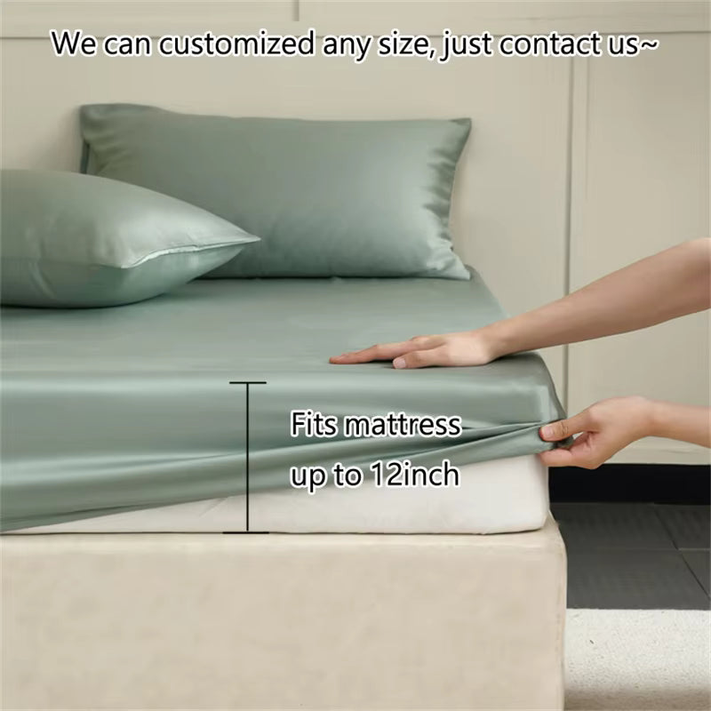 23 Momme Mulberry Silk Fitted Sheet – 30cm Deep Pocket (SB52)