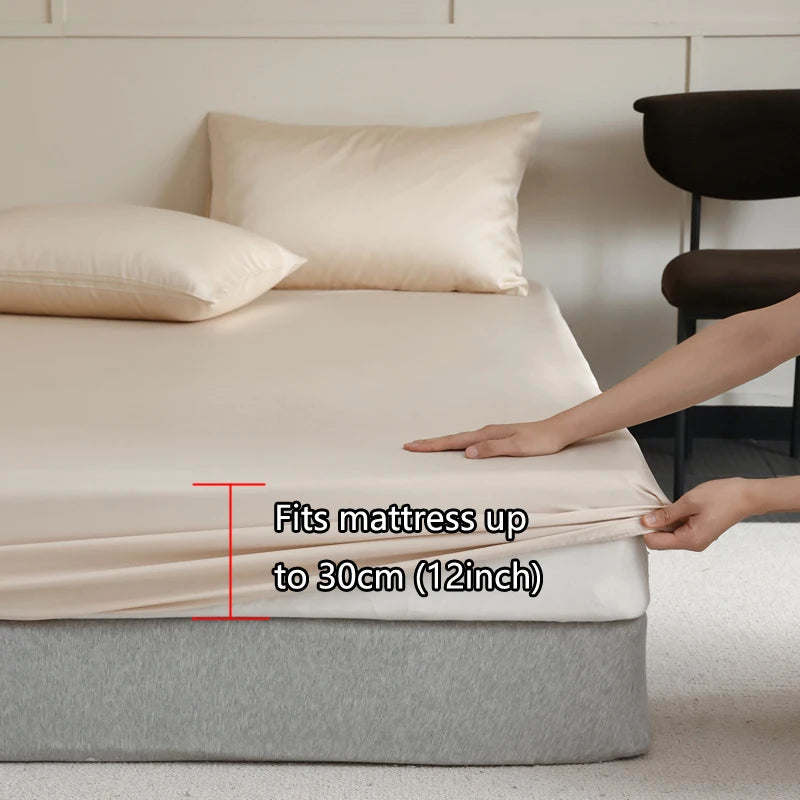 100% Mulberry Silk Fitted Sheet with Elasticated Corners (SB13)