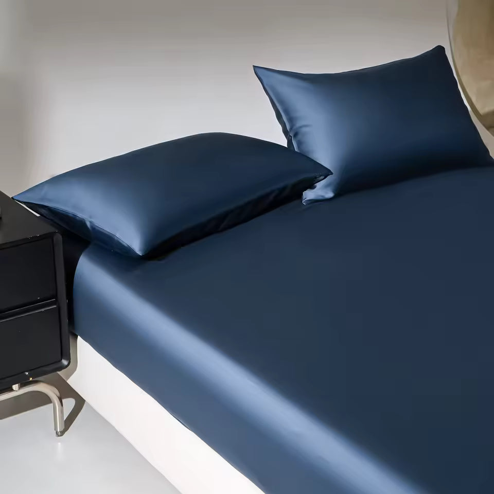 19 Momme Mulberry Silk Fitted Sheet – 25/35cm Deep Pocket (SB46)