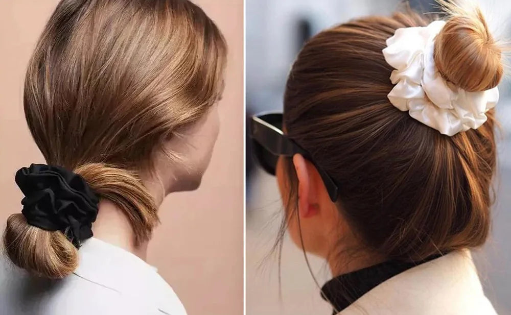 100% Mulberry Silk Oversized Scrunchies, 19 Momme (SB17)