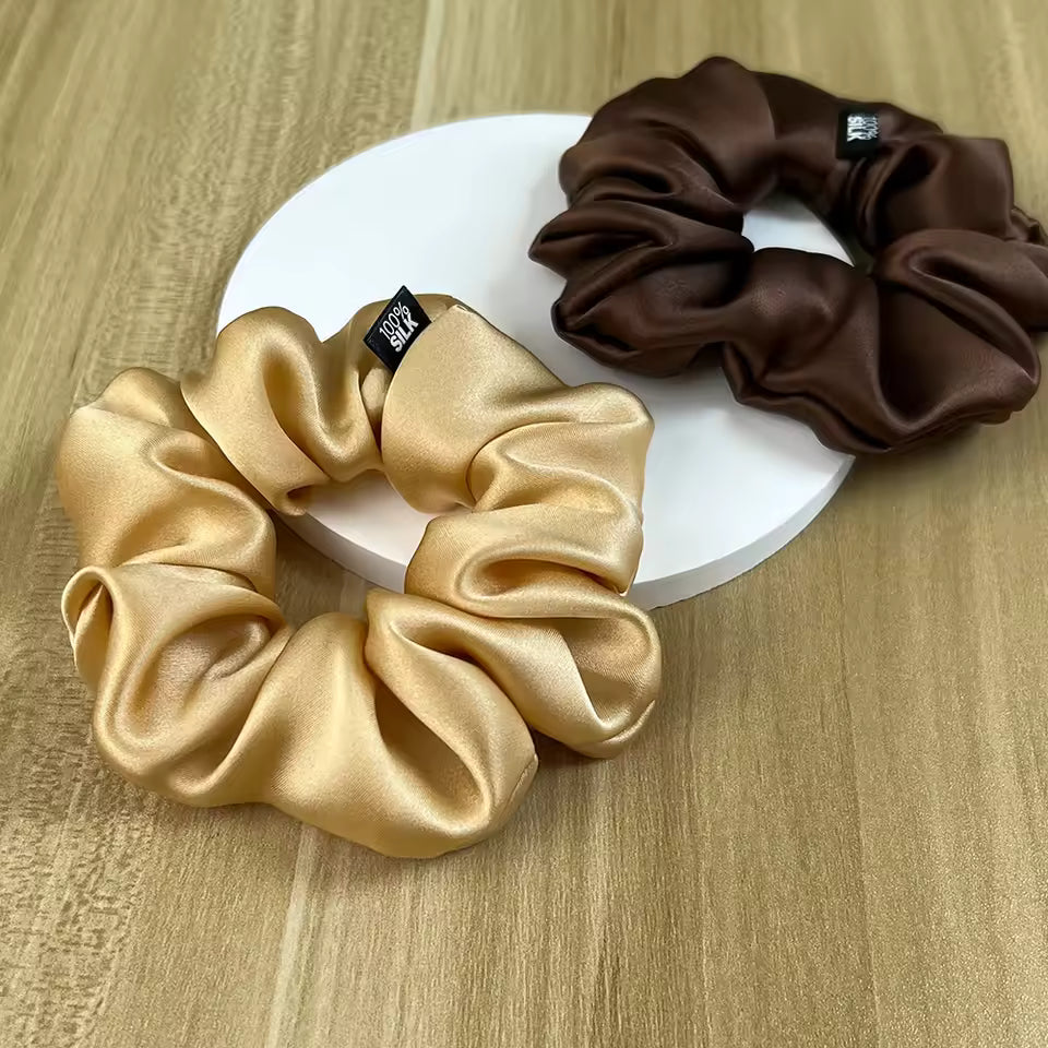 100% Mulberry Silk Oversized Scrunchies, 19 Momme (SB17)