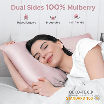 2-Piece 23 Momme Mulberry Silk Pillowcase Set – Envelope Closure (SB61)