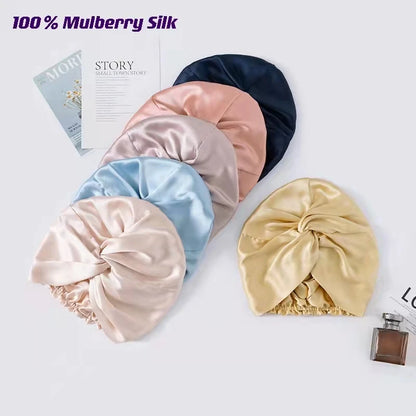 100% Mulberry Silk Twist Sleep Turban for Curls (SB27)