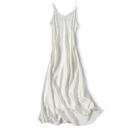 100% Natural Mulberry Silk 21 Momme V-Neck Slip Dress (SB32)