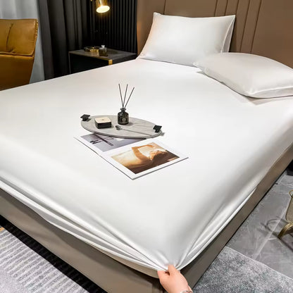 22 Momme Mulberry Silk Fitted Sheet – 25cm Deep Mattress Cover (SB48)