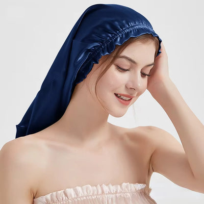 100% Mulberry Silk Long Anti-Frizz Sleep Bonnet (SB28)