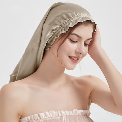 100% Mulberry Silk Long Anti-Frizz Sleep Bonnet (SB28)