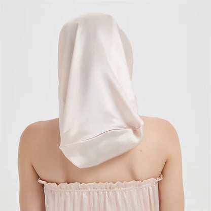 100% Mulberry Silk Long Anti-Frizz Sleep Bonnet (SB28)
