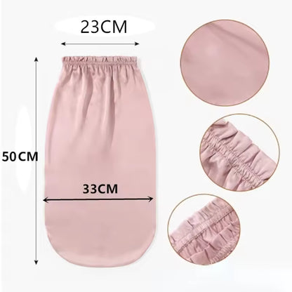 100% Mulberry Silk Long Anti-Frizz Sleep Bonnet (SB28)