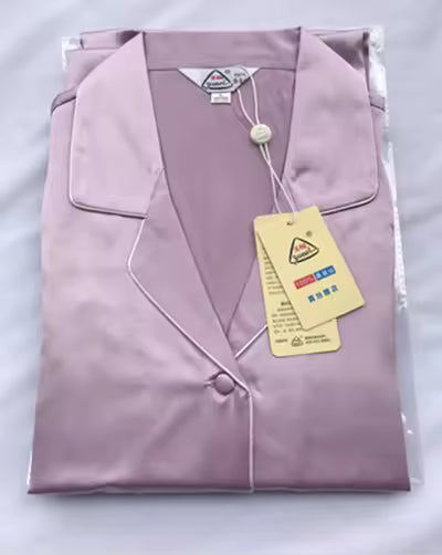 Women’s 100% Mulberry Silk Long Sleeve Pyjama Set, 19 Momme (SB33)