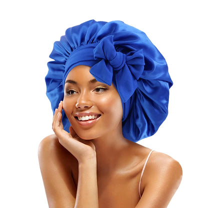 Satin Night Bonnet with Adjustable Tie – Secure, Comfortable Hair Protection (SB05)
