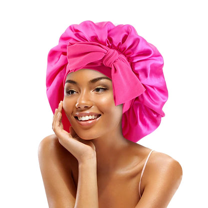 Satin Night Bonnet with Adjustable Tie – Secure, Comfortable Hair Protection (SB05)