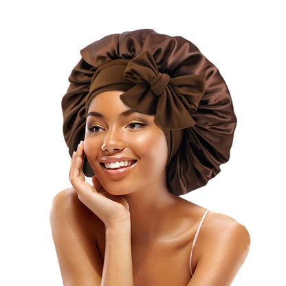 Satin Night Bonnet with Adjustable Tie – Secure, Comfortable Hair Protection (SB05)
