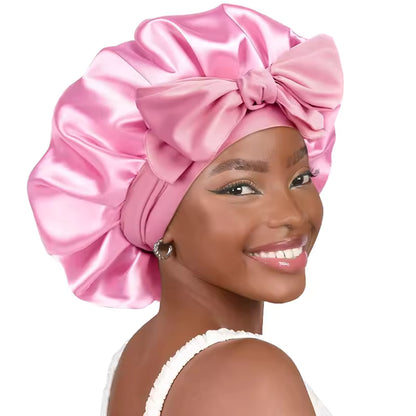 Satin Night Bonnet with Adjustable Tie – Secure, Comfortable Hair Protection (SB05)