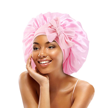Satin Night Bonnet with Adjustable Tie – Secure, Comfortable Hair Protection (SB05)